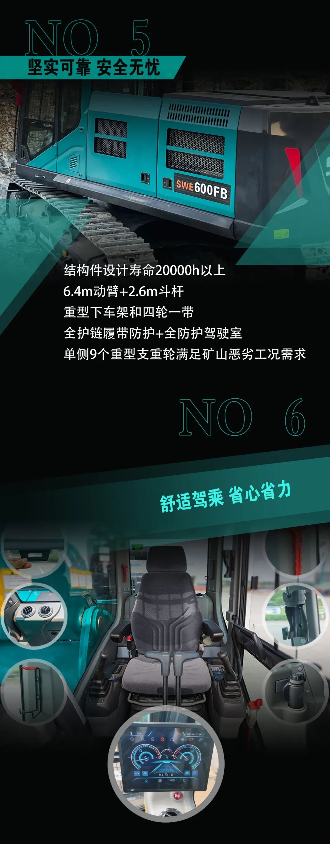 一圖讀懂 | 專(zhuān)為礦山重載施工而生！山河智能SWE600FB破碎錘重磅回歸