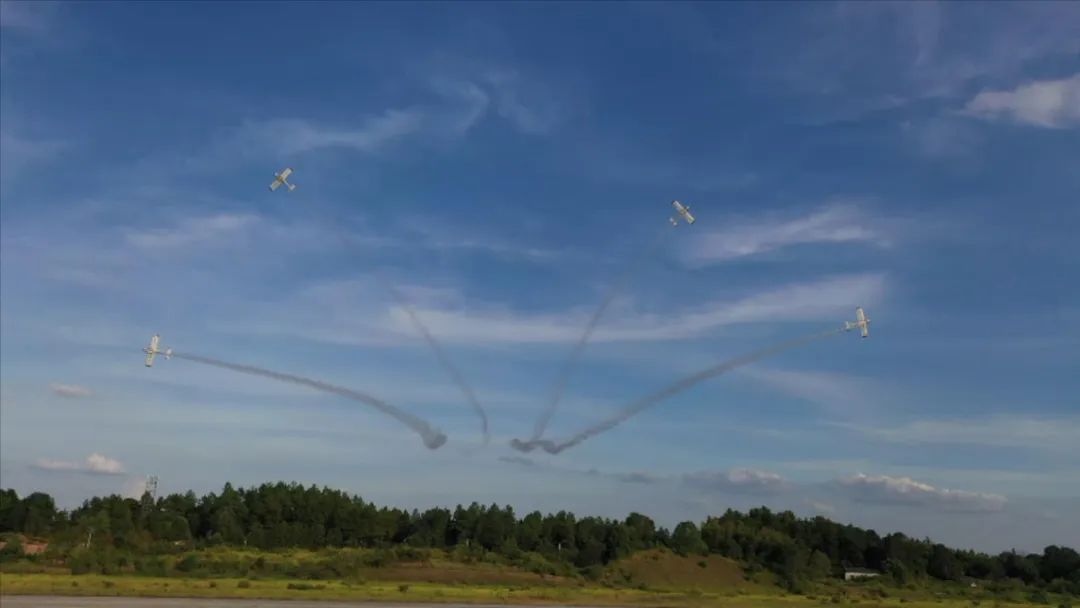 空中開花、大坡度盤旋、俯沖躍升……看山河飛行表演隊炫技2022湖南航展動態(tài)展