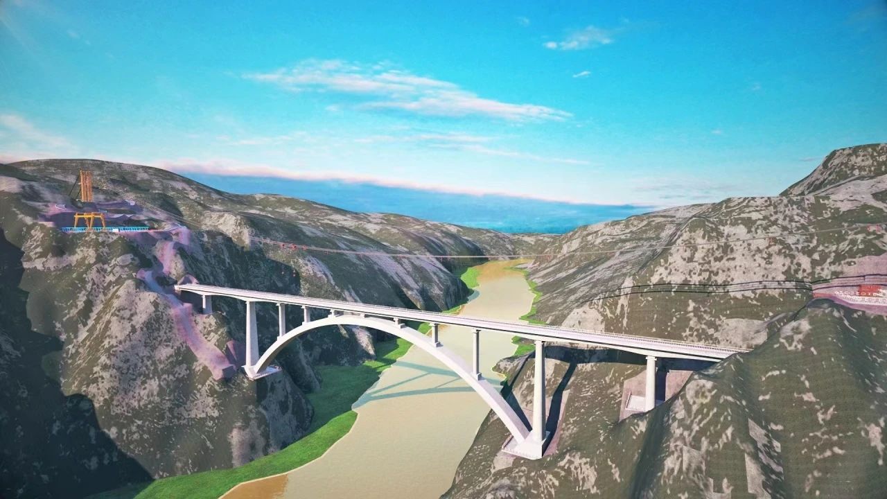 一橋通南北，群嶺變坦途！山河江麓塔機助建洮河大橋